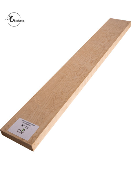 Birdseye maple neck blank MB Exclusive for electric guitar, one of a kind piece, sanded surface