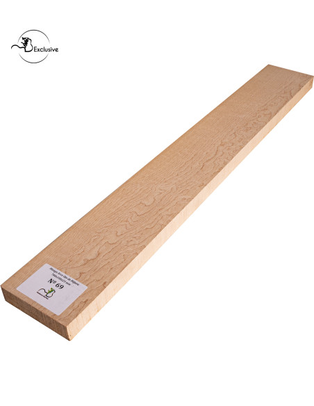 Ebauche de manche en Érable moucheté MB Exclusive pour guitare électrique, pièce unique, surface poncée