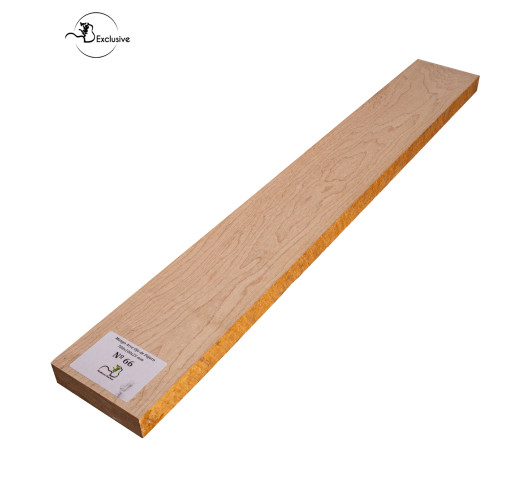 Ebauche de manche en Érable moucheté MB Exclusive pour guitare électrique, pièce unique, surface poncée