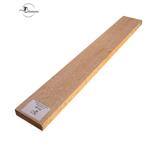 Ebauche de manche en Érable moucheté MB Exclusive pour guitare électrique, pièce unique, surface poncée