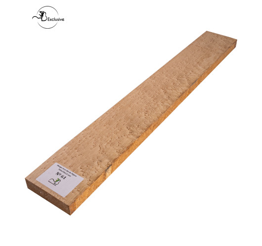 Ebauche de manche en Érable moucheté MB Exclusive pour guitare électrique, pièce unique, surface poncée