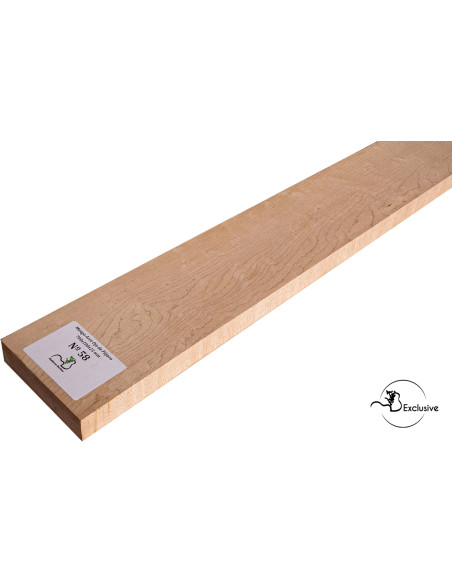Detail of natural birdseye figure on birdseye maple neck blank MB Exclusive