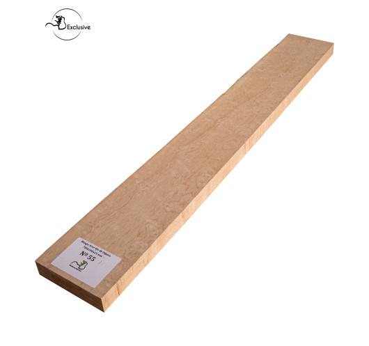 Ebauche de manche en Érable moucheté MB Exclusive pour guitare électrique, pièce unique, surface poncée