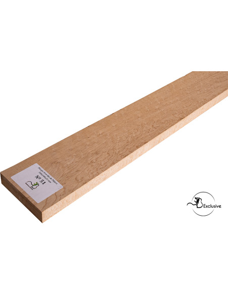 Detail of natural birdseye figure on birdseye maple neck blank MB Exclusive