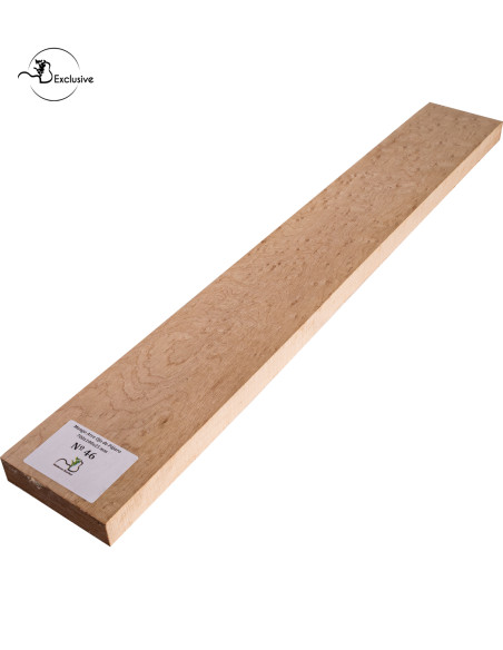 Ebauche de manche en Érable moucheté MB Exclusive pour guitare électrique, pièce unique, surface poncée