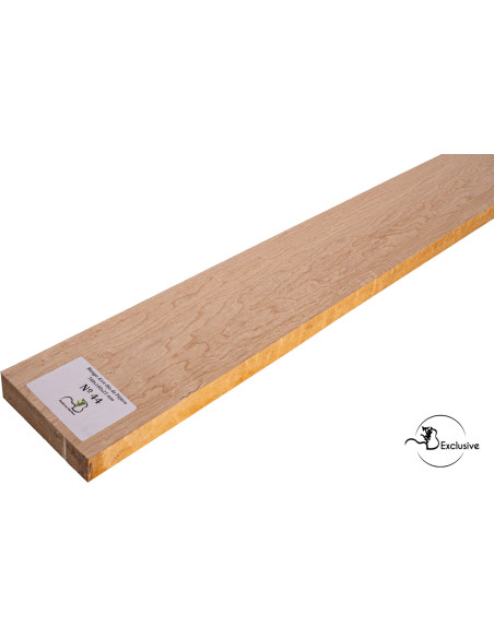 Detail of natural birdseye figure on birdseye maple neck blank MB Exclusive