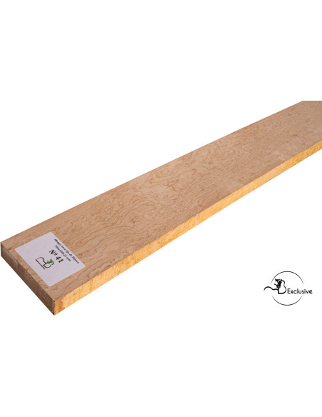 Detail of natural birdseye figure on birdseye maple neck blank MB Exclusive