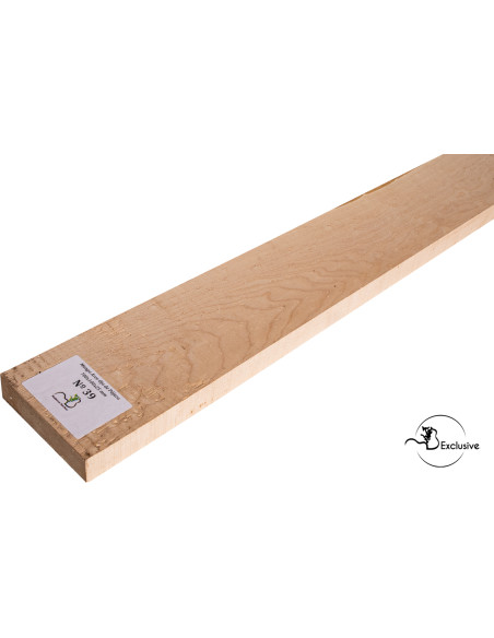 Detail of natural birdseye figure on birdseye maple neck blank MB Exclusive
