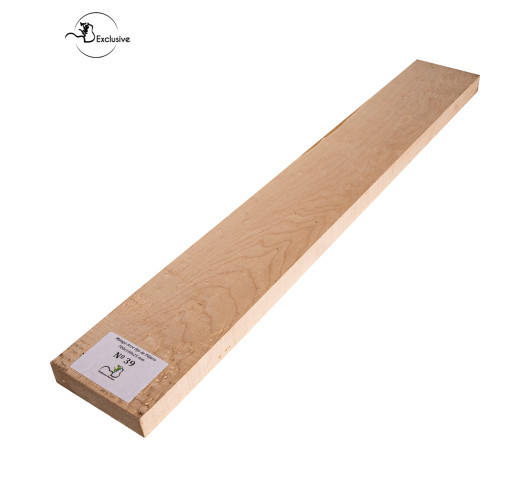 Ebauche de manche en Érable moucheté MB Exclusive pour guitare électrique, pièce unique, surface poncée