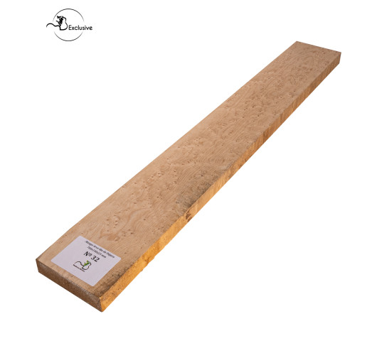 Ebauche de manche en Érable moucheté MB Exclusive pour guitare électrique, pièce unique, surface poncée