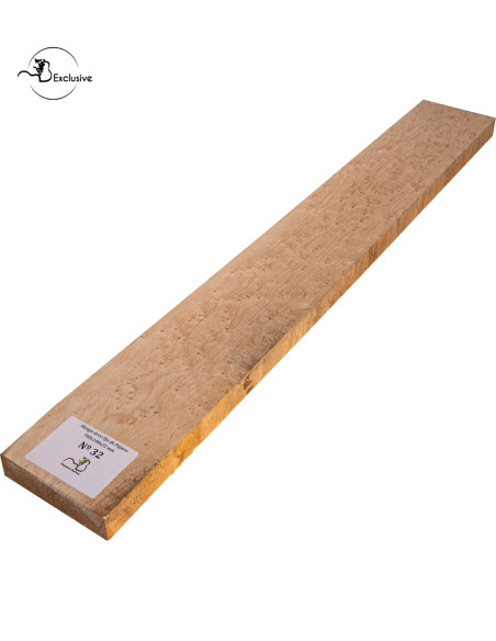 Ebauche de manche en Érable moucheté MB Exclusive pour guitare électrique, pièce unique, surface poncée