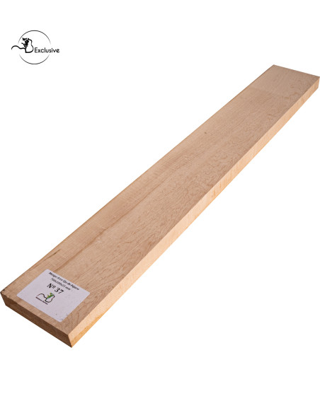 Ebauche de manche en Érable moucheté MB Exclusive pour guitare électrique, pièce unique, surface poncée