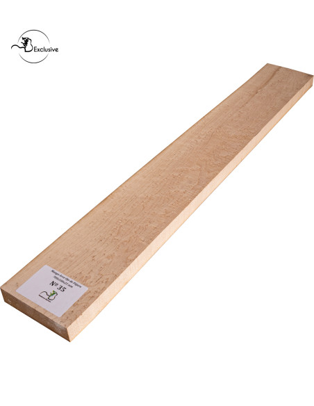 Ebauche de manche en Érable moucheté MB Exclusive pour guitare électrique, pièce unique, surface poncée
