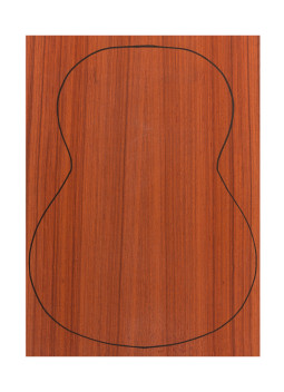 Fond Contreplaqué Padouk 0,5 mm + Padouk Guitare Classique (550x400x2,2/2,4 mm.)