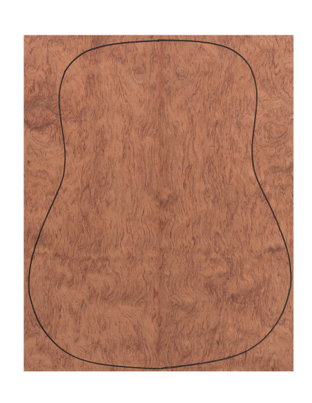 Fond Contreplaqué Bubinga 0,5 mm + Sapelli Guitare Acoustique
(550x440x2,2/2,4 mm.)