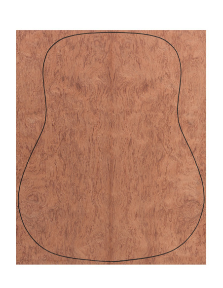 Fond Contreplaqué Bubinga 0,5 mm + Sapelli Guitare Acoustique
(550x440x2,2/2,4 mm.)