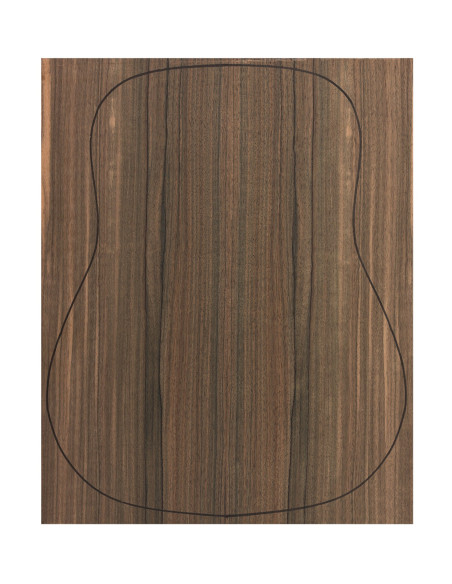 Fond Contreplaqué Malaysian Blackwood 0,5 mm + Malaysian Blackwood Guitare acoustique
(550x440x2,2/2,4 mm.)