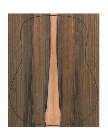 Fond Contreplaqué Malaysian Blackwood 0,5 mm + Malaysian Blackwood Guitare acoustique
(550x440x2,2/2,4 mm.)