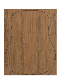 Back Ovangkol Outer Face 0,6 mm. + Ovangkol Inner Face (550x400x2,2/2,4 mm.)