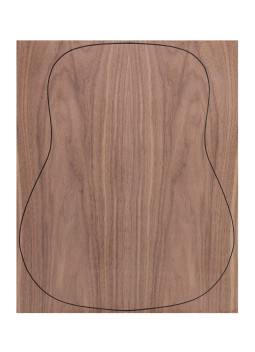Fond Contreplaqué Noyer 0,6 mm +  Noyer Guitare Acoustique
(550x440x2,2/2,4 mm.)