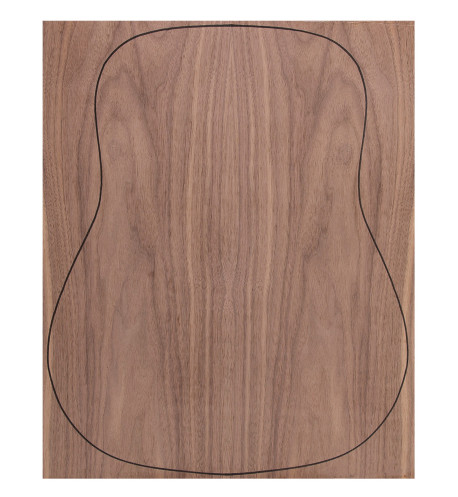 Fond Contreplaqué Noyer 0,6 mm +  Noyer Guitare Acoustique
(550x440x2,2/2,4 mm.)