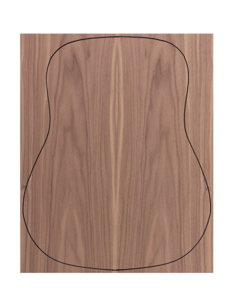 Fond Contreplaqué Noyer 0,6 mm +  Noyer Guitare Acoustique
(550x440x2,2/2,4 mm.)