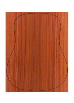 Fond Contreplaqué Padouk 0,5 mm + Padouk Guitare Acoustique
(550x440x2,2/2,4 mm.)