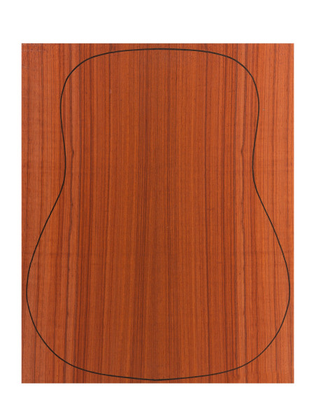 Fond Contreplaqué Padouk 0,5 mm + Sapelli Guitare Acoustique
 (550x440x2,2/2,4 mm.)