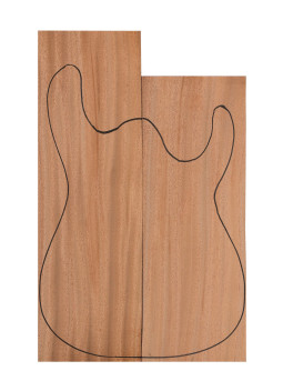African Mahogany Asymetric Body 530x160x50mm + 460x160x50mm