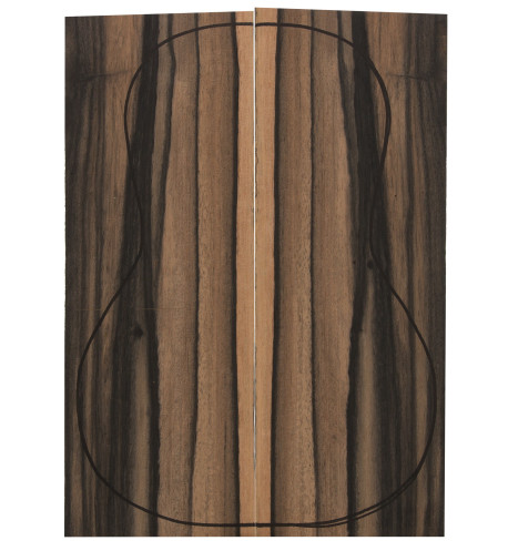 Exotic Ebony Backs (360x130x4mm)x2