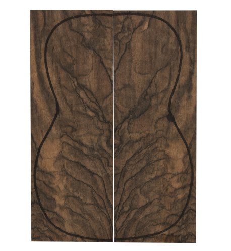 Exotic Ebony Backs (255x90x3mm)x2