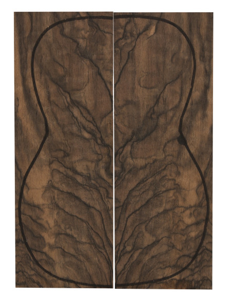 Exotic Ebony Backs (255x90x3mm)x2