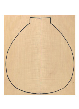 Curly Maple Backs (400x160x4 mm)x2