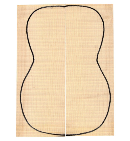 Curly Maple Backs (255x90x3mm)x2