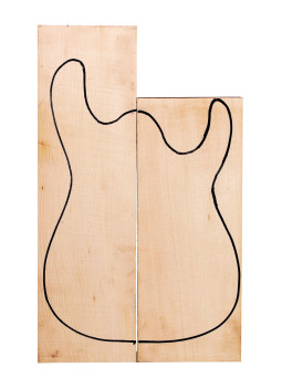 Cuerpo Arce Rizado Asimétrico (Bajo) 530x160x50mm+460x160x50mm