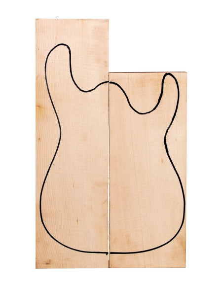 Cuerpo Arce Rizado Asimétrico (Bajo) 530x160x50mm+460x160x50mm