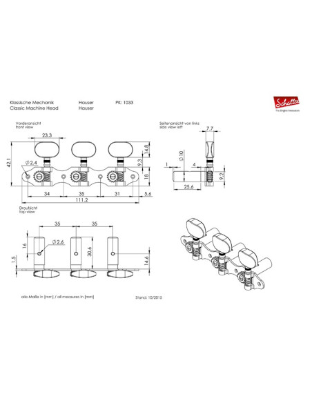 Clavijero Schaller HGO1-1 Oro