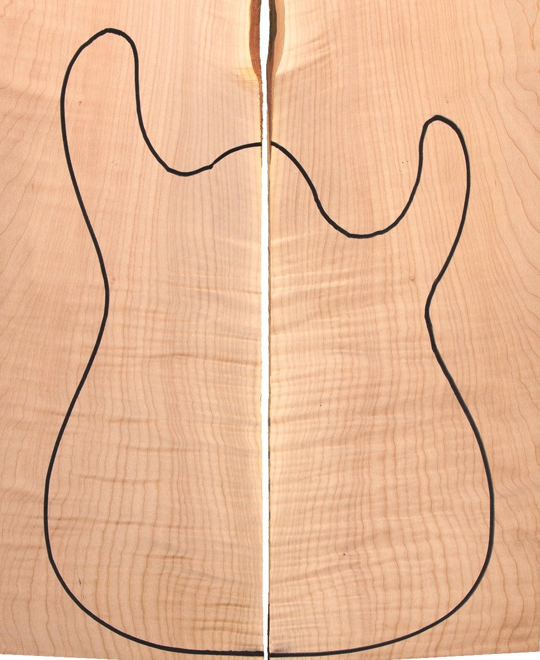 AAA American Maple Body Top (550x200x22/24mm)x2