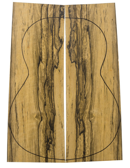 AAA Exotic African Ebony Back (550x200x4 mm.)x2