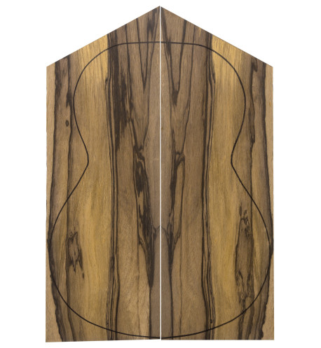 AAA Exotic African Ebony Back (550x200x4 mm.)x2