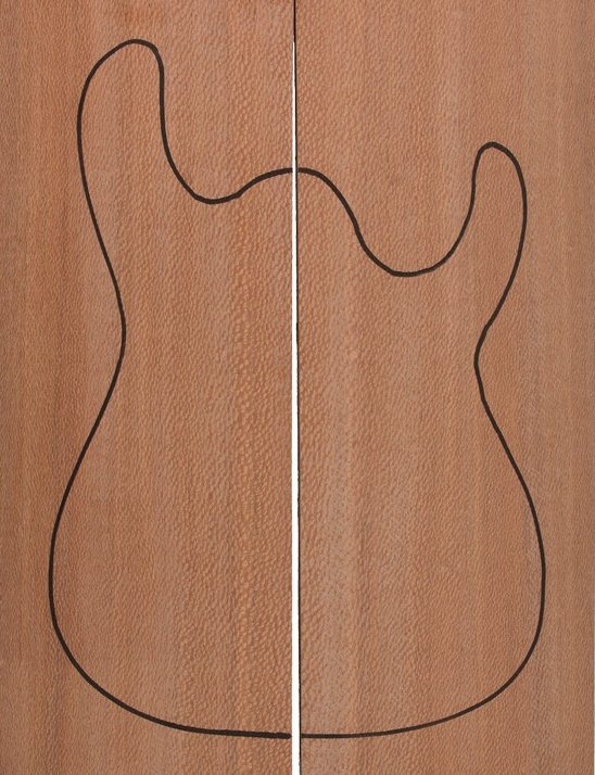 Body Brazilian Lacewood (550x200x50 mm)x2