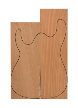 Mahogany Asymetric Body 530x160x50mm + 460x160x50