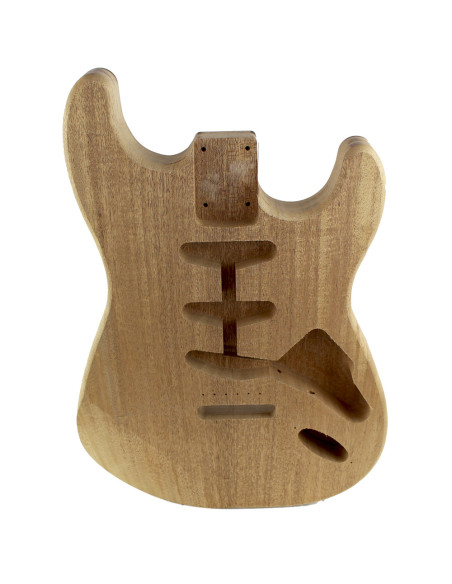 Finished African Mahogany Style Stratocaster Body