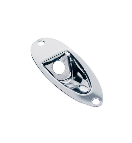 Chrome recessed jack plate