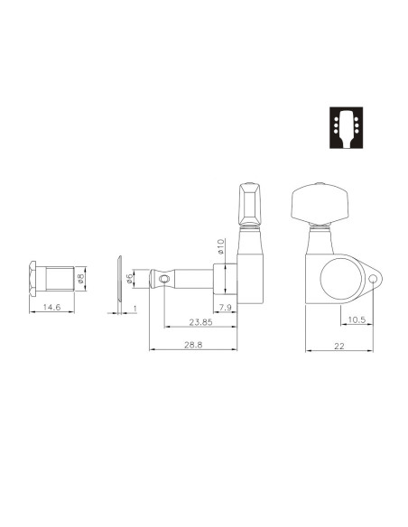 Ping Well® Machine Head 1271CS