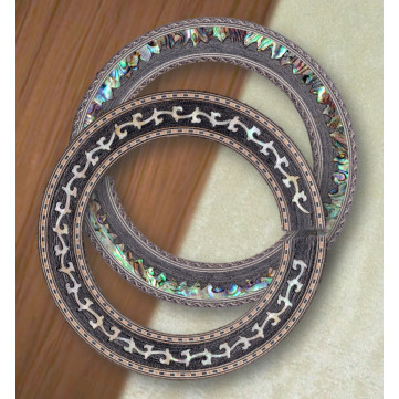 Mother-of-Pearl and Wood Rosettes